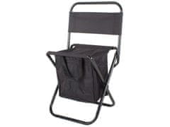 Verkgroup Turistička sklopiva ribička stolica s termo rashladnom torbom i naslonom crne boje