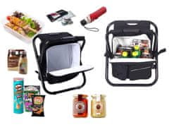 Verkgroup 3V1 turistička sklopiva ribička stolica s termo-hlađenim ruksakom crna