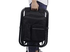 Verkgroup 3V1 turistička sklopiva ribička stolica s termo-hlađenim ruksakom crna