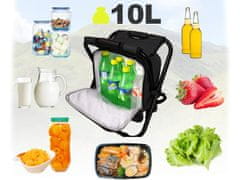 Verkgroup 3V1 turistička sklopiva ribička stolica s termo-hlađenim ruksakom crna