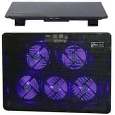 Verkgroup LED hlađenje za laptop 5x ventilator 2x USB