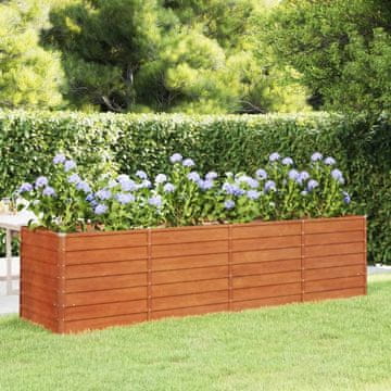 Vidaxl Uzdignuta žardinjera, hrđa, 320x80x77 cm, corten čelik