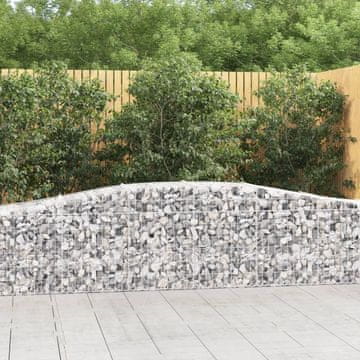 Vidaxl Lučna gabionska košara 400x50x60/80 cm pocinčano željezo