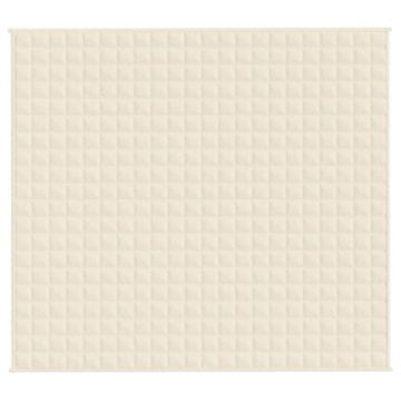 Vidaxl Teška deka svijetla krem 200x225 cm 9 kg od tkanine