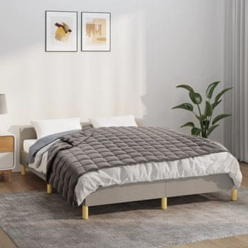 Vidaxl Utegnuta deka, siva, 152 x 203 cm, 11 kg, tkanina