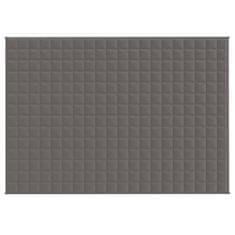 Vidaxl Teška deka siva 135x200 cm 10 kg od tkanine