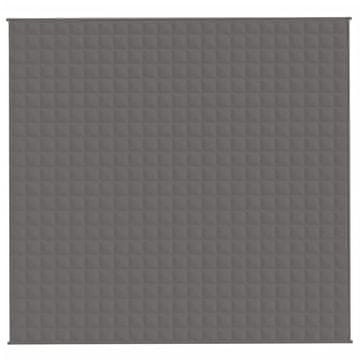 Vidaxl Teška deka siva 220x230 cm 15 kg od tkanine