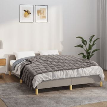 Vidaxl Utegnuta deka, siva, 140x200 cm, 6 kg, tkanina