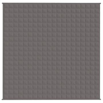 Vidaxl Teška deka siva 200x200 cm 9 kg od tkanine