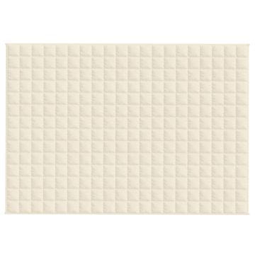 Vidaxl Teška deka svijetla krem 140x200 cm 6 kg od tkanine
