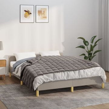 Vidaxl Utegnuta deka, siva, 140x200 cm, 10 kg, tkanina