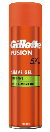 Gillette Fusion Sensitive gel za brijanje, 200ml