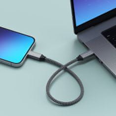 Satechi kabel, pleteni, USB-C, 40Gb/s, 25 cm, siva