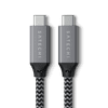 kabel, pleteni, USB-C, 40Gb/s, 25 cm, siva