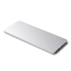 Satechi Slim priključna stanica, 2x USB 2.0, 1x MicroSD, 1x SD kartica, 1x USB-A, 1x M.2 SSD utor, 1x USB-C, srebrna