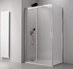 POLYSAN THRON Okrugla Pravokutna Tuš Kabina 160x90 cm, Krom, Antidrop, Bezokvirna