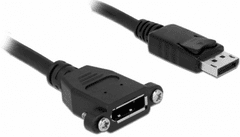 Delock produžni kabel, Displayport, 1m, 4K 60Hz, ugradbeni, crna (85114)