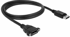 Delock produžni kabel, Displayport, 1m, 4K 60Hz, ugradbeni, crna (85114)