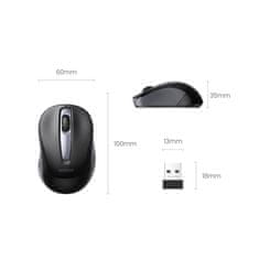 Ugreen MU003 USB bežični miš, crno