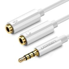 Ugreen AV134 splitter kabel 3.5mm jack / 2x 3.5mm jack M/F, bijela
