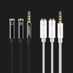 Ugreen AV134 splitter kabel 3.5mm jack / 2x 3.5mm jack M/F, bijela