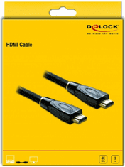 Delock kabel, HDMI, s mrežnim priključkom, 3m, crna (82738)