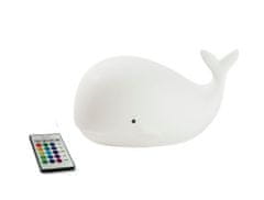 Rabbit&Friends silikonska svjetiljka s daljinskim upravljačem, kit, bijela