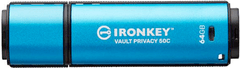 Kingston Ironkey Vault Privacy 50C USB ključ, 64GB (IKVP50C/64GB)