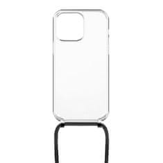 FIXED Pure Neck zaštitna maskica ​​sa crnom vezicom oko vrata za Apple iPhone 13 Pro Max, prozirna (FIXPUN-725-BK)