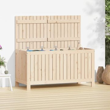 Vidaxl Vrtna kutija za pohranu 121x55x64 cm Masivno borovo drvo