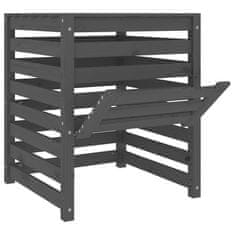 Vidaxl Komposter sivi 63,5 x 63,5 x 77,5 cm od masivne borovine