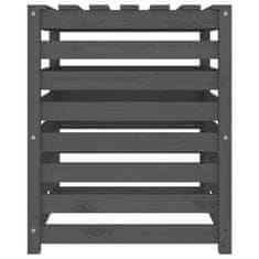 Vidaxl Komposter sivi 63,5 x 63,5 x 77,5 cm od masivne borovine