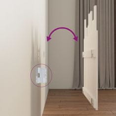 Vidaxl Zidno uzglavlje bijelo 95,5x3x80 cm od masivne borovine