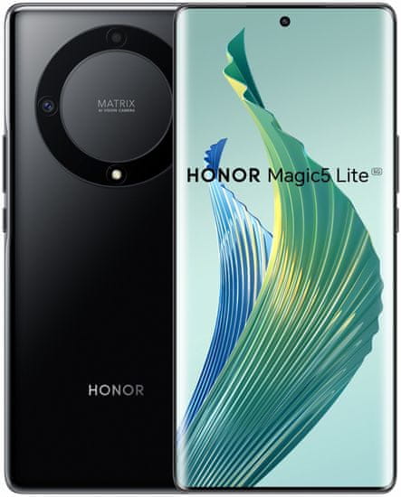 Honor Magic5 Lite 5G pametni telefon, 6 GB/128 GB, crna