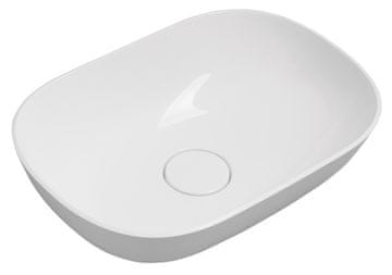 SAPHO SAPHO ERIDAN Umivaonik od Lijevanog Mramora 50x35 cm, Bijeli