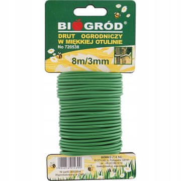 Browin Mekana zelena obložena vrtna žica za biljke 8m x 3mm