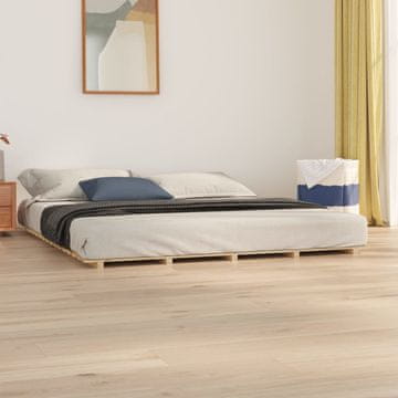 Vidaxl Okvir za krevet 160 x 200 cm Masivni borov drvo