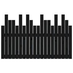 Vidaxl Uzglavlje za krevet Crno 127,5x3x80 cm od masivne borovine