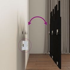 Vidaxl Uzglavlje za krevet Crno 127,5x3x80 cm od masivne borovine