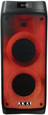 akai PARTY BOX 810 prijenosni zvučnik odličan zvuk bluetooth usb aux ulaz led svjetla karaoke funkcija fm tuner 50 W power led svijetla