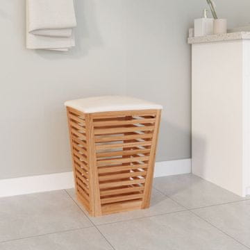 Vidaxl Kupaonski stolac 40,5x40,5x56 cm Masivno orahovo drvo