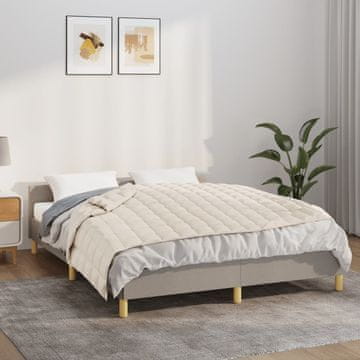 Vidaxl Utegnuta deka, krem, 135x200 cm, 10 kg, tkanina