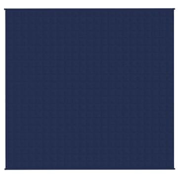 Vidaxl Teška deka plava 220x230 cm 11 kg od tkanine