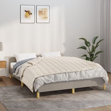 Vidaxl Utegnuta deka, krem, 137 x 200 cm, 10 kg, tkanina