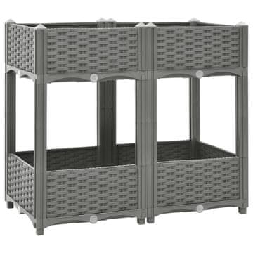 Vidaxl Povišena gredica 80x40x71 cm od polipropilena