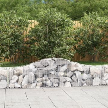 Vidaxl Lučna gabionska košara 200x30x40/60 cm pocinčano željezo