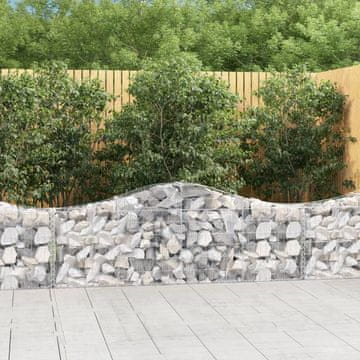 Vidaxl Lučna gabionska košara 200x30x60/80 cm pocinčano željezo