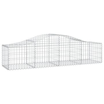 Vidaxl Gabionska košara s lukom 200x50x40/60 cm pocinčano željezo