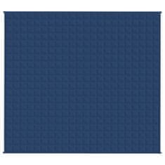 Vidaxl Teška deka plava 200x230 cm 13 kg od tkanine