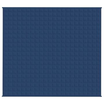 Vidaxl Teška deka plava 200x230 cm 13 kg od tkanine